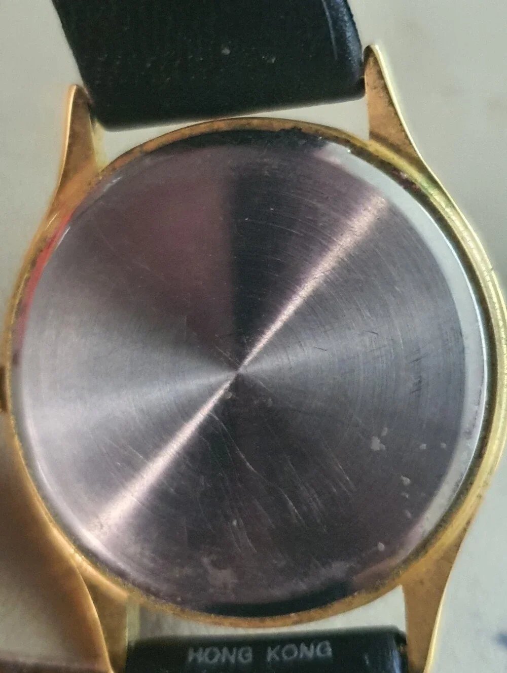 10/$20 Vtg Lucent Technologies Goldtone/White  Leather Promo Men's Watch
